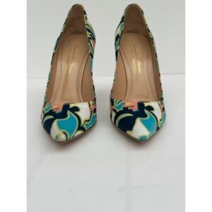 Gianvito Rossi Multicolor Abstract Print Stiletto Pumps Sz 38.5